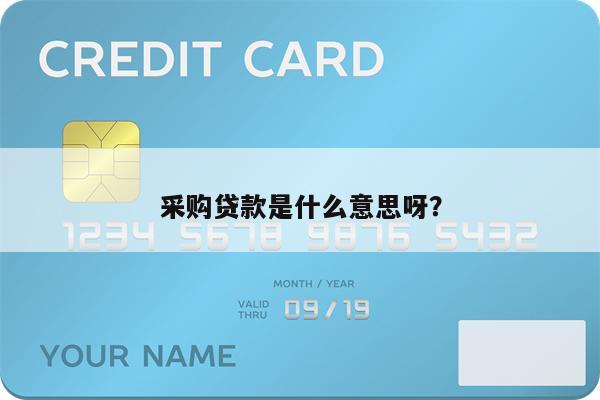 采购贷款是什么意思呀?