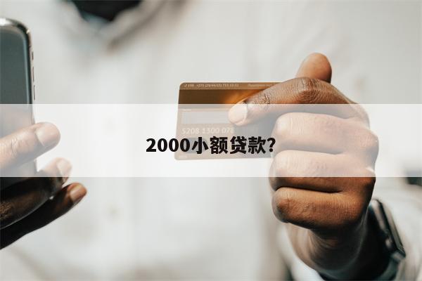 2000小额贷款?