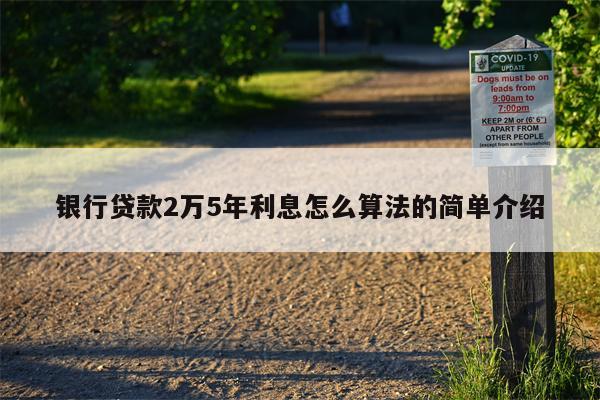 银行贷款2万5年利息怎么算法的简单介绍
