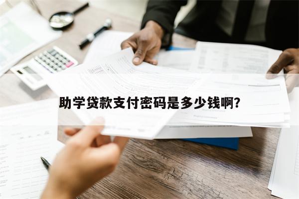 助学贷款支付密码是多少钱啊?