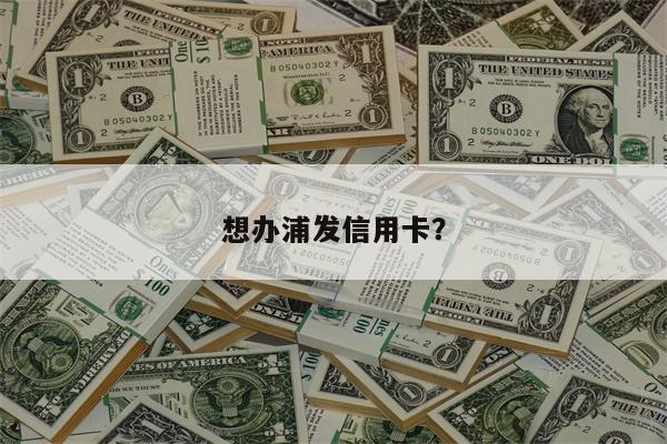 想办浦发信用卡?
