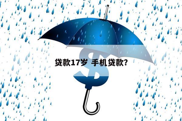 贷款17岁 手机贷款?
