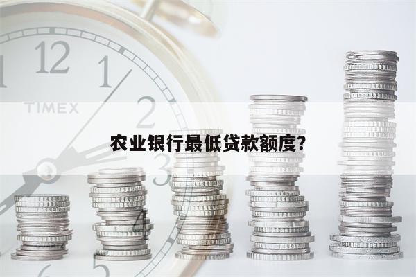 农业银行最低贷款额度?