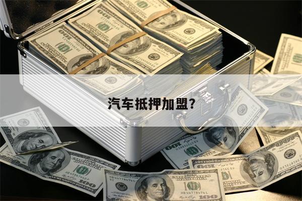 汽车抵押加盟?