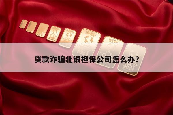 贷款诈骗北银担保公司怎么办?
