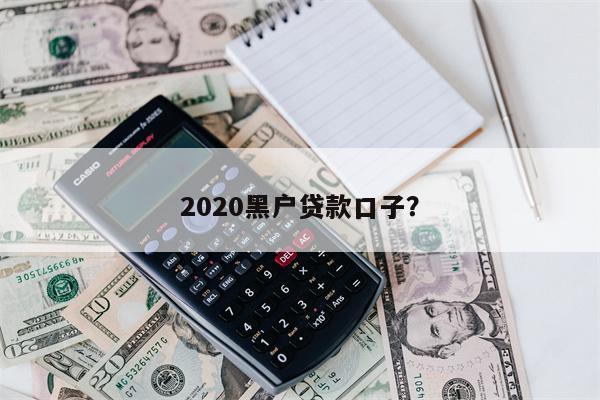 2020黑户贷款口子?