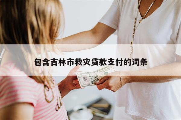 包含吉林市救灾贷款支付的词条