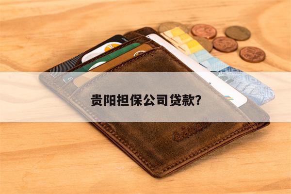 贵阳担保公司贷款?