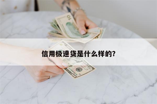 信用极速贷是什么样的?