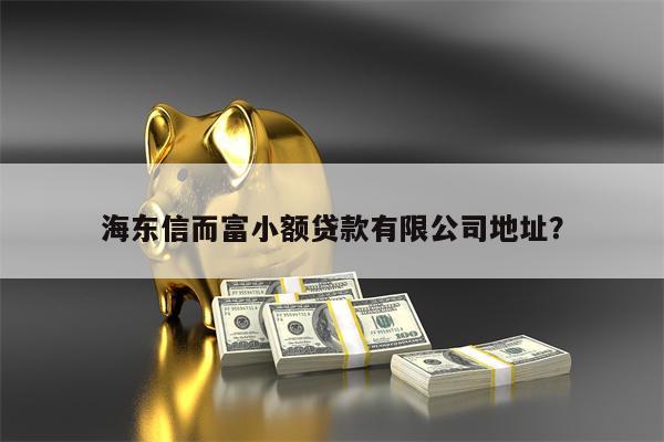 海东信而富小额贷款有限公司地址?