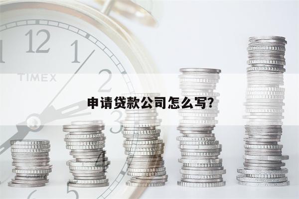 申请贷款公司怎么写?