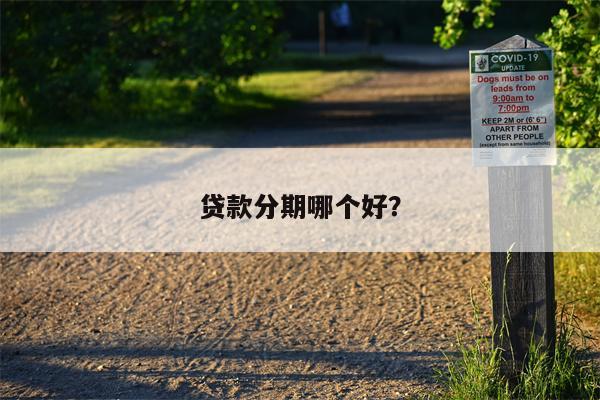 贷款分期哪个好?