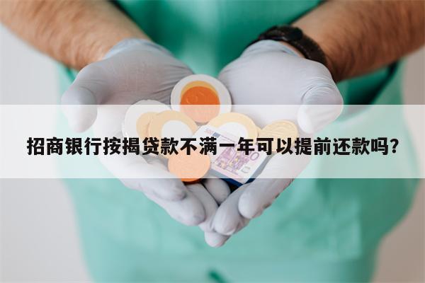 招商银行按揭贷款不满一年可以提前还款吗?